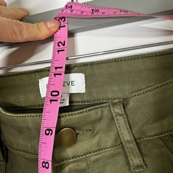 Evereve Tate Cargo Sateen Utility Pants Green Soft Sz 26 - Picture 3 of 9